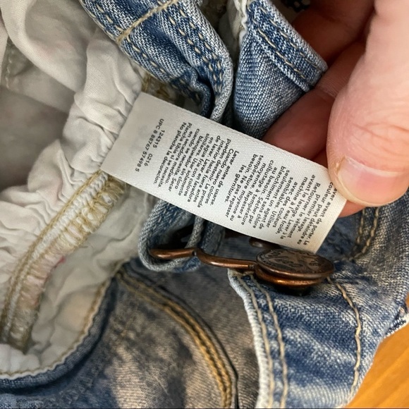 OshKosh B'Gosh Denim Overall Patchwork Bandana Dress Girls 2T - Picture 9 of 9